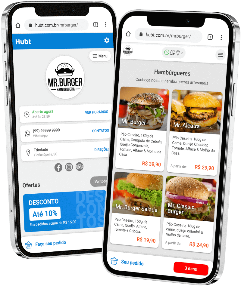 Hubt - Cardápio online grátis e sistema de pedidos completo